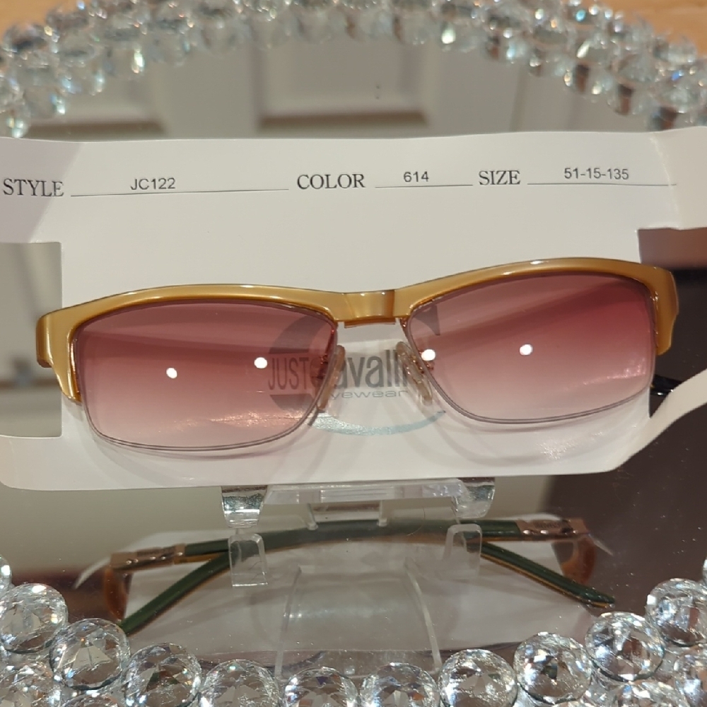 Just Cavalli Gold and Pink Women's Glasses New
